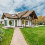 Residential cottage house with courtyard